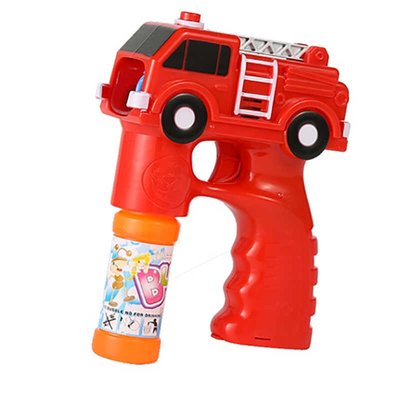 Brandweer bellenblaas pistool - Rood - Kunststof - 12.5 x 5.5 x 17 cm