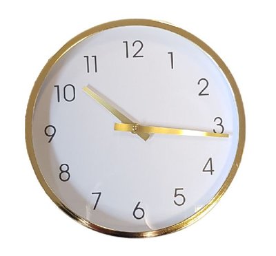 Klok LIANNE - Goud / Wit - Ø 26.5 cm - Kunststof - Rond