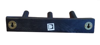 Kapstok JIEHAN - 3 haaks - Zwart - Hout - 25 x 8 x 3.5 cm