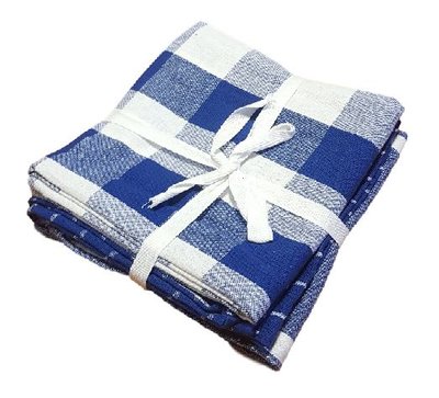 Theedoekset KARL - 3 theedoeken - Blauw