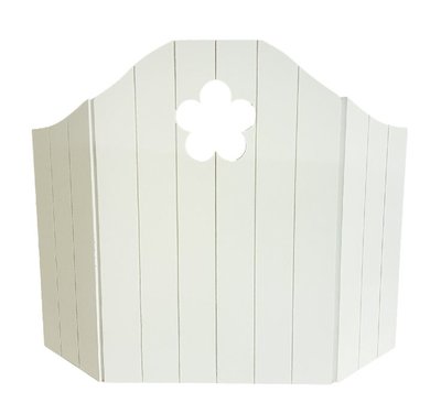 Raamscherm met bloem GODELIEVE - Wit - Hout - 54 x 40 x 0.9 cm