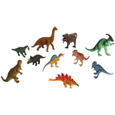 Dinosaurus speelset - Multicolor - Kunststof - 10 delig