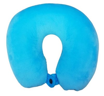 Emoji nekkussen - Blauw / Groen - 27 x 24 cm