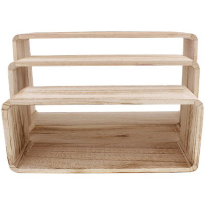 Wandboxen MATTY - Bruin - Hout - Set van 3 - Rechthoek