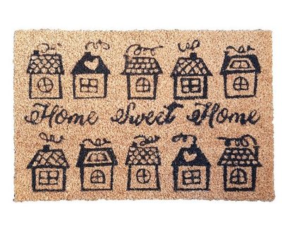 Deurmat met tekst LAURENT - Kokosmat - Home Sweet Home - 60 x 40 cm
