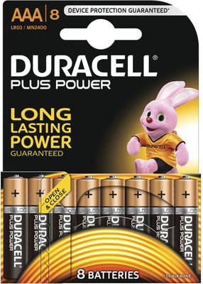 Duracell AAA Plus Power batterijen - 8 stuks