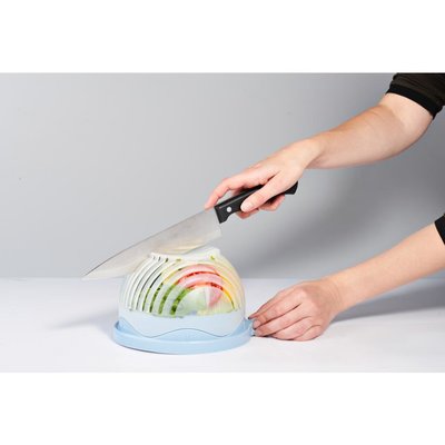 Alles-in-1- salademaker FIONA - Wit / Blauw - Kunststof