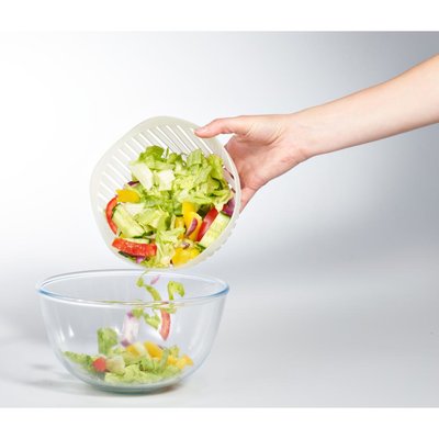 Alles-in-1- salademaker FIONA - Wit / Blauw - Kunststof