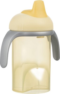Difrax Antilek tuitbeker - 250 ml harde tuit - Geel