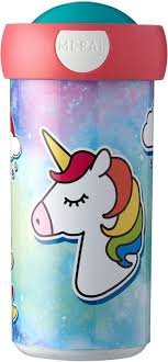 Mepal Campus schoolbeker 300 ml - Multicolor - Unicorn - Ø 7 x 15 cm - Eenhoorn