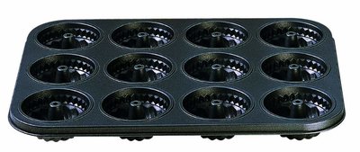 Kaiser 12-Muffin Bakvorm - Zwart - Metaal