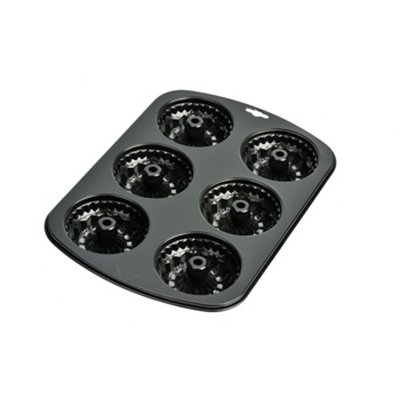 Kaiser 6-Muffin Bakvorm - Zwart - Metaal