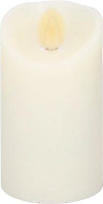 Flikkerende LED waskaars MARE - Wit - Ø 7.5 x h 13 cm