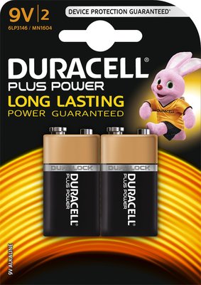 Duracell Plus Power 9V Batterijen - 2 stuks