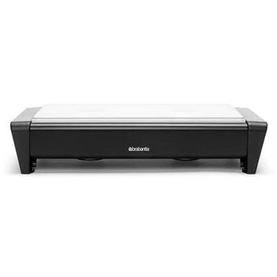 Brabantia Schotelwarmer / Rechaud met 2 Kaarsjes - Mat Zwart - Kunststof - 18.8 x 35.7 x 8 cm