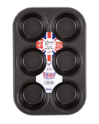Wham Essentials Muffinvorm - Zwart - Staal - 6 Stuks