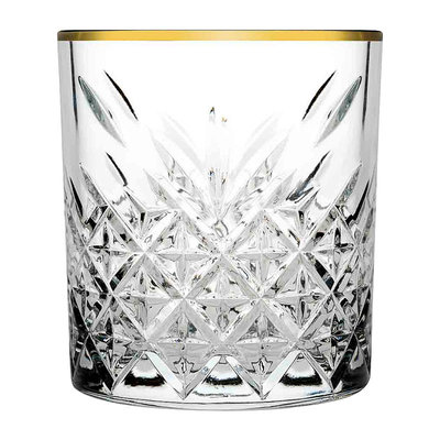 Tumbler Pasabahce Timeless - Transparant / Goud - Ø8 x H 9.5 cm - 35 cl