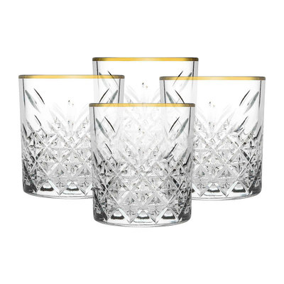 Tumbler Pasabahce Timeless - Transparant / Goud - Ø8 x H 9.5 cm - 35 cl