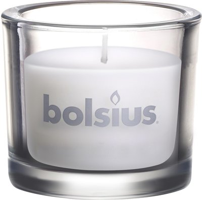 Bolsius Glas Chic kaars - Wit - 80/92