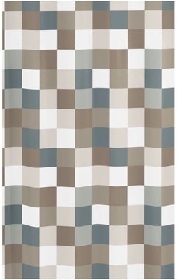 Kleine Wolke douchegordijn Check - Grijs - 180 x 200 cm
