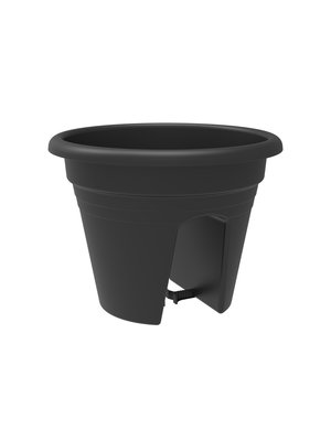 Balkonbak JOAN - Antraciet - Ø 30 x h 24 cm - Rond