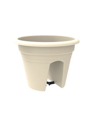 Balkonbak JOAN - Wit - Ø 30 x h 24 cm - Rond