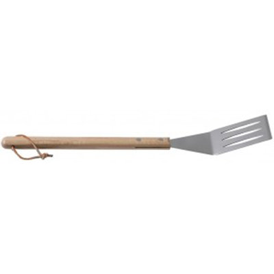 BBQ Spatel met houten greep - Bruin / Zilver - RVS - 38 cm