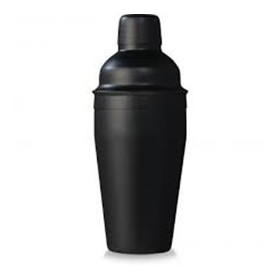 Cocktailshaker QUINTY - Zwart - RVS - Ø 8.2 x h 20 cm