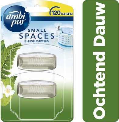 Ambi Pur Small Spaces Ochtend Dauw Navulling - 2x5,5ml - Luchtverfrisser