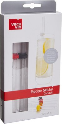Vacu Vin cocktail recept sticks - Multicolor - Kunststof - set van 6