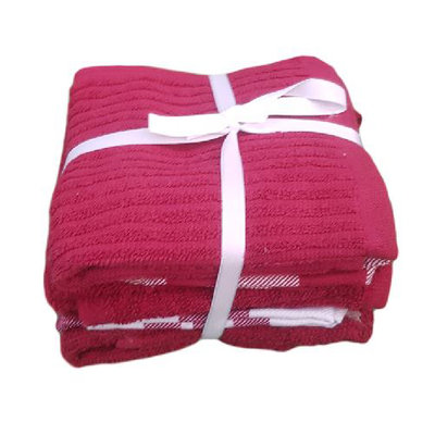 Keuken- & theedoekset ALEV - 1 vaatdoek, 2 thee- en 2 keukendoeken - Rood