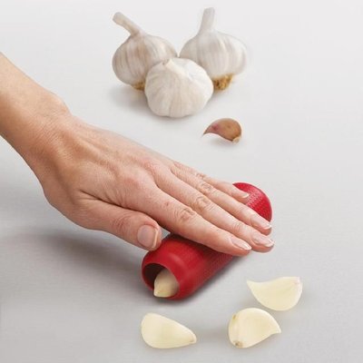 Joseph Joseph Duo silicone knoflook peller - Rood - Kunststof