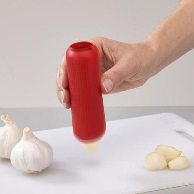 Joseph Joseph Duo silicone knoflook peller - Rood - Kunststof