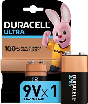Duracell Ultra 9V Batterij - 1 stuk