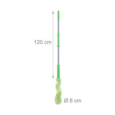 Dweilmop wringfunctie - Blauw - wringmop microvezels - vloermop - 120 cm