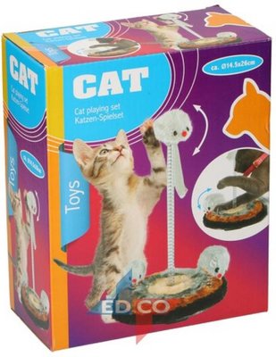 Speelset katten - Multicolor - Ø 14,5 x h 26 cm