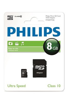 Philips SD-kaart - 8GB - SD Card - Class 4