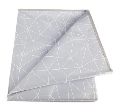 PVC Tafelkleed KEANU - Grijs / Wit - Vinyl - 140 x 240 cm - Rechthoek - Hoog kwaliteit