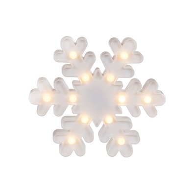 Led Snowflake Lamp Barbara - Wit - Kunststof - 16,5 cm