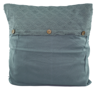 Sierkussenhoes met enveloppe patroon - Groen - 45x45cm