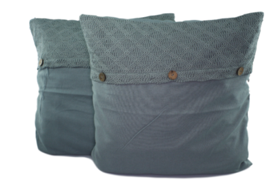 Sierkussenhoes met enveloppe patroon - Groen - 45x45cm