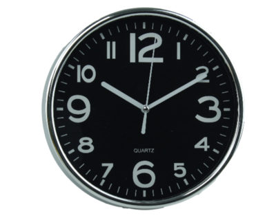 Klok Lieke - Rond - Ø19.5 cm - Zilver/Zwart - Kunststof