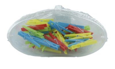 Wasknijpers in een mandje - Multicolor
