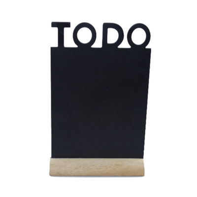 Decoratie Krijtbord op standaard Cadence - TODO - Zwart - Hout - 32x20 cm