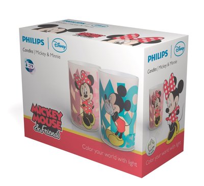 Philips Candlelights Disney - Mickey & Minnie - LED - Multicolor - Set van 2