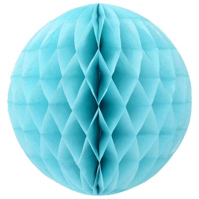 Honeycomb pompom - Lichtblauw - Rond - 20 cm