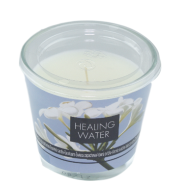 Geurkaars - Healing Water - Wit - Ø9x8cm