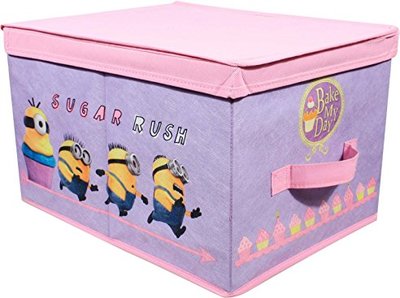 Minions opbergdoos - speelgoeddoos- opklapbare box – Roze - 30x40x25
