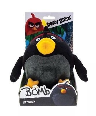 Angry Birds Sleutelhanger Bomb - Knuffel - 14 cm