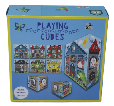 Speelblokken - 9 stuks - 6 verschillende puzzels